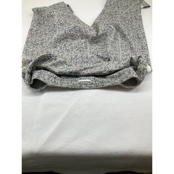Lululemon Crop Yoga Pants work out leggings L10 gray beige key pockets - Picture 8 of 8